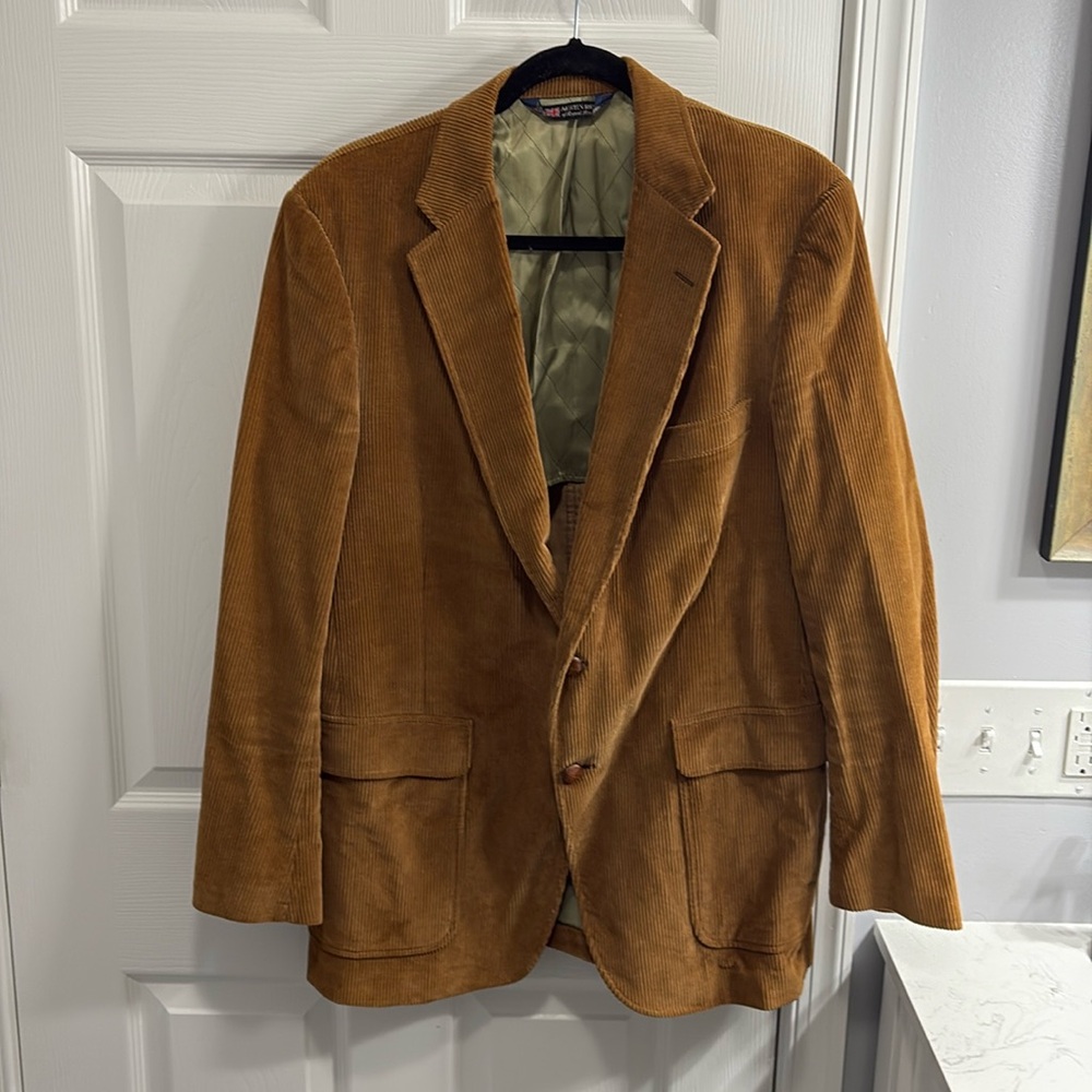 Austin Reed of Regent Street Tan corduroy sport coat.